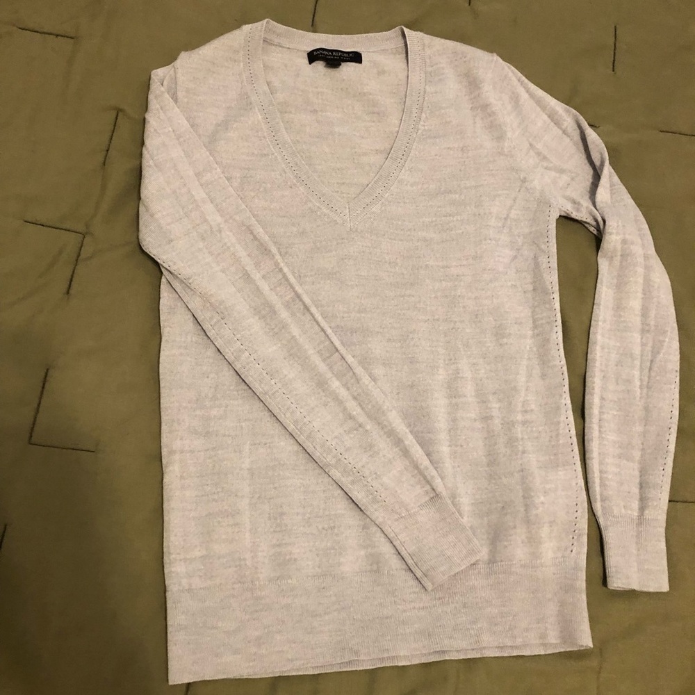 Banana Republic grey merino wool sweater - XS